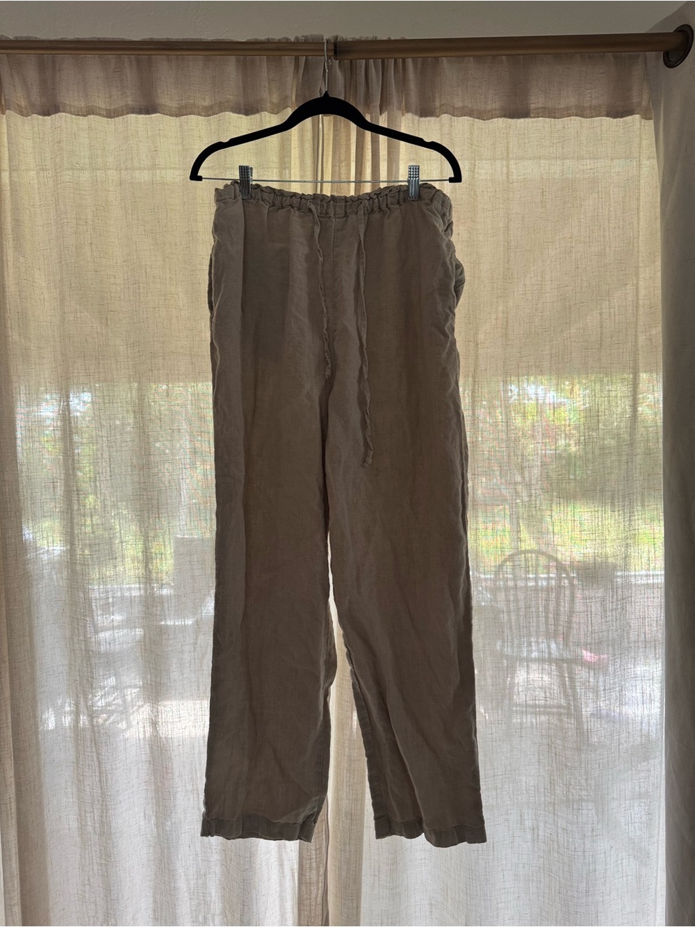 Linen Drawstring Pants - Picture 4 of 5